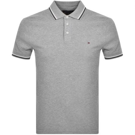 Tommy Hilfiger Long Sleeved Polo T Shirt Grey Mainline Menswear
